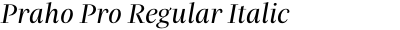Praho Pro Regular Italic